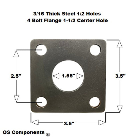 4 Bolt Flange Mount 1/2