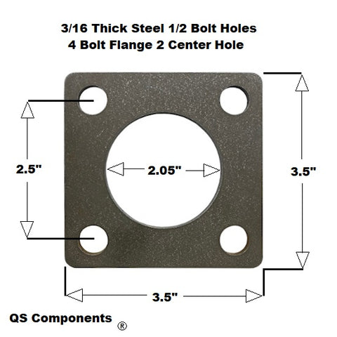 4 Bolt Flange Mount 1/2