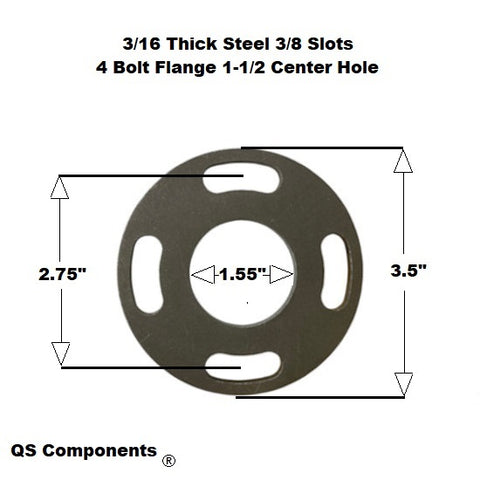 4 Bolt Flange Mount 3/8