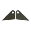 Offset Tab 1/2" Hole 1/4" Thick 2 1/2" Tall 3" Base Chassis Flat Tab (Sold In Pairs)