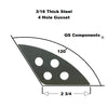 120 Deg. 3/16" Thick 4 Hole Corner Gusset