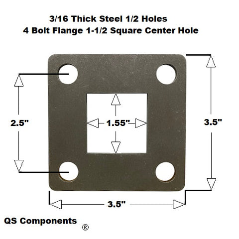 4 Bolt Flange Mount 1/2