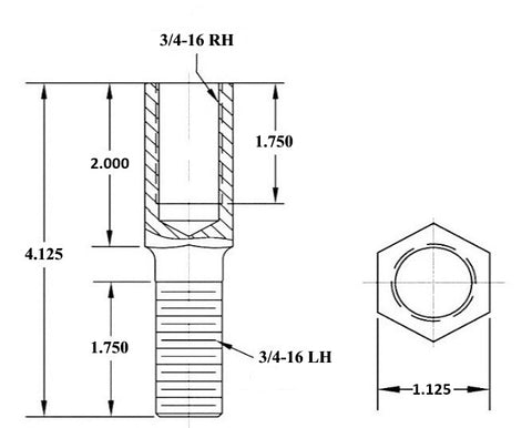 Ladder Bar Rod End Kit With Adjusters (3/4-16 Chromoly Rod Ends)