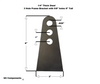 Frame Mount Bracket 5/8" Hole 1/4" Thick 6" Tall x 3" Wide Steel Chassis / Rod End Tab Weldable