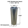 2 5/8" Width 9/16" Hole Poly Bushing Kit With Hardware