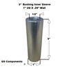 3" Width 1/2" Hole Poly Bushing Kit With Hardware