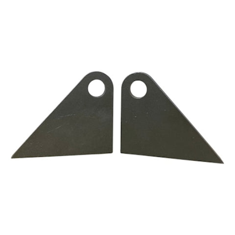 Offset Tab 9/16" Hole 1/4" Thick 2 5/8" Tall 3 1/2" Base Chassis Flat Tab (Sold In Pairs)