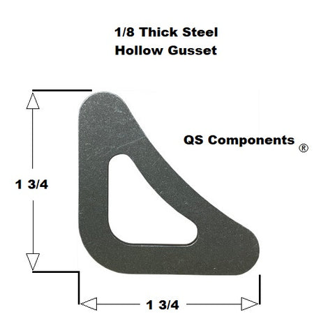 90 Deg. 1/8" Thick Steel Hollow Corner Gusset (10 Pack)