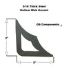 90 Deg. 3/16" Thick Hollow Web Corner Gusset