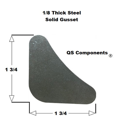 90 Deg. 1/8" Thick Steel Solid Corner Gusset (10 Pack)