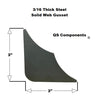 90 Deg. 3/16" Thick Solid Web Corner Gusset