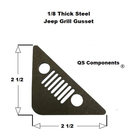1/8" Thick Steel Jeep Grill Corner Gusset
