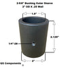 2 5/8" Width 9/16" Hole Poly Bushing Kit With Hardware
