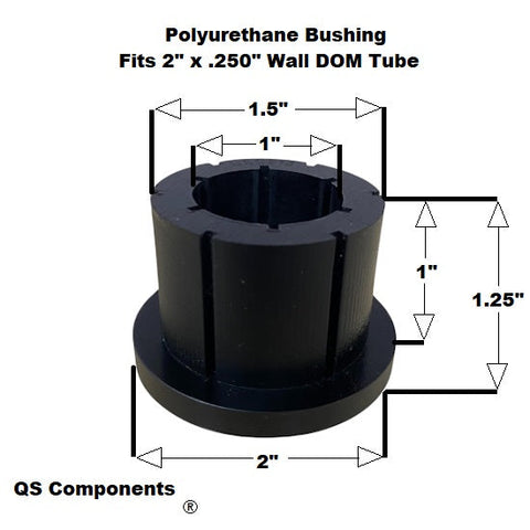 3" Width 1/2" Hole Poly Bushing Kit With Hardware