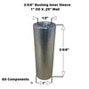 2 5/8" Width 1/2" Hole Poly Bushing Kit With Hardware