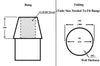 1/2 x 1/2-20 Economy Panhard Bar Kit With 1/2 Aluminum Cone Spacers, Weld-In Bungs .083 & Jam Nuts