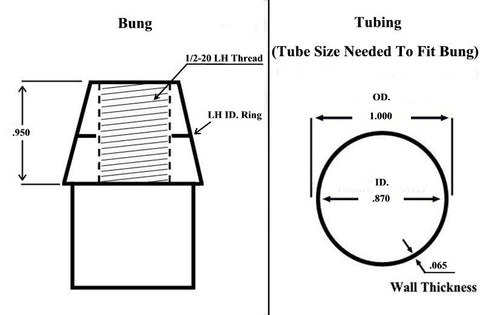 1/2 x 1/2-20 Chromoly 4 Link Kit With 1/2 Steel Cone Spacers, Weld-In Bungs .065 & Jam Nuts