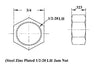 1/2 x 1/2-20 Chromoly 4 Link Kit With 1/2 Steel Cone Spacers, Weld-In Bungs .083 & Jam Nuts