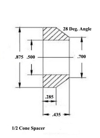 1/2 x 1/2-20 Chromoly 4 Link Kit With 1/2 Steel Cone Spacers, Weld-In Bungs .083 & Jam Nuts