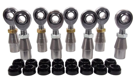 1/2 x 1/2-20 Chromoly 4 Link Kit With 1/2 Aluminum Cone Spacers, Weld-In Bungs .083 & Jam Nuts