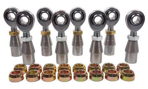 1/2 x 1/2-20 Chromoly 4 Link Kit With 1/2 Steel Cone Spacers, Weld-In Bungs .065 & Jam Nuts