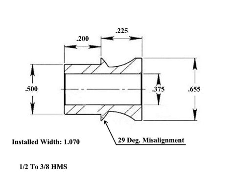 1/2 x 1/2-20 Chromoly 4 Link Kit With 1/2 To 3/8 High Misalignment Spacers, Weld-In Bungs .065 & Jam Nuts