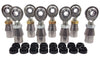 1/2 x 5/8-18 Economy 4 Link Kit With 1/2 Aluminum Cone Spacers, Weld-In Bungs .120 & Jam Nuts