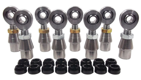 1/2 x 5/8-18 Chromoly 4 Link Kit With 1/2 Aluminum Cone Spacers, Weld-In Bungs .095 & Jam Nuts