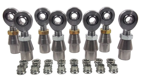 1/2 x 5/8-18 Chromoly 4 Link Kit With 1/2 To 3/8 High Misalignment Spacers, Weld-In Bungs .120 & Jam Nuts