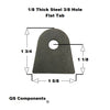 3/8" Hole 1/8" Thick 1 3/4" Tall Steel Chassis / Rod End Flat Tab Weldable
