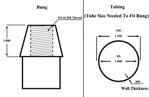 5/8 x 3/4-16 Economy 4 Link Kit With 5/8 Steel Cone Spacers, Weld-In Bungs .095 & Jam Nuts