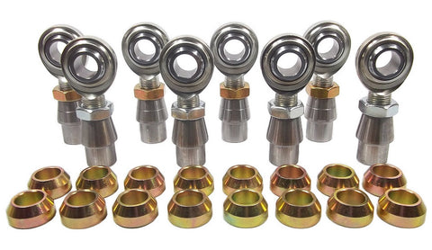 3/4 x 3/4-16 Economy 4 Link Kit With 3/4 Steel Cone Spacers, Weld-In Bungs .120 & Jam Nuts