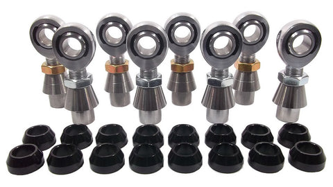 3/4 x 3/4-16 Chromoly 4 Link Kit With 3/4 Aluminum Cone Spacers, Weld-In Bungs .250 & Jam Nuts