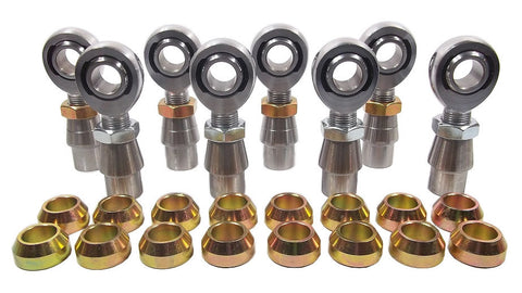 3/4 x 3/4-16 Chromoly 4 Link Kit With 3/4 Steel Cone Spacers, Weld-In Bungs .095 & Jam Nuts
