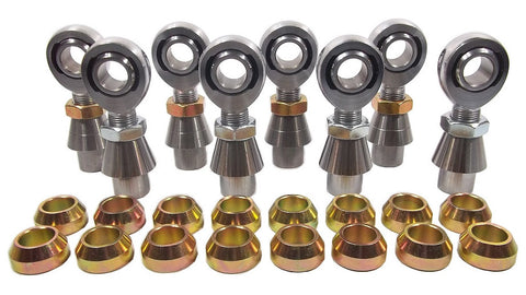 3/4 x 3/4-16 Chromoly 4 Link Kit With 3/4 Steel Cone Spacers, Weld-In Bungs .250 & Jam Nuts