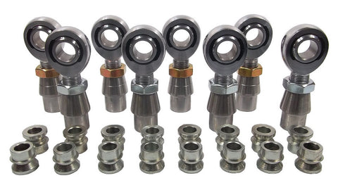 3/4 x 3/4-16 Chromoly 4 Link Kit With 3/4 To 1/2 High Misalignment Spacers, Weld-In Bungs .095 & Jam Nuts