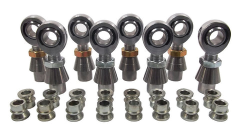 3/4 x 3/4-16 Chromoly 4 Link Kit With 3/4 To 1/2 High Misalignment Spacers, Weld-In Bungs .250 & Jam Nuts