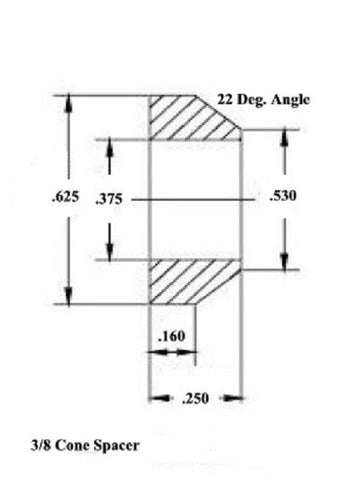 3/8 x 3/8-24 Economy Panhard Bar Kit With 3/8 Steel Cone Spacers, Weld-In Bungs .058 & Jam Nuts