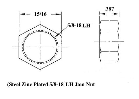 1/2 x 5/8-18 Economy Panhard Bar Kit With 1/2 Steel Cone Spacers, Weld-In Bungs .120 & Jam Nuts