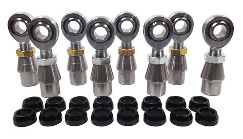 5/8 x 5/8-18 Chromoly 4 Link Kit With 5/8 Aluminum Cone Spacers, Weld-In Bungs .095 & Jam Nuts