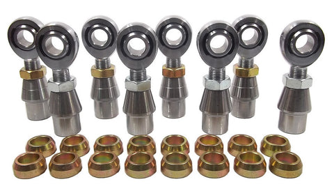 5/8 x 5/8-18 Chromoly 4 Link Kit With 5/8 Steel Cone Spacers, Weld-In Bungs .120 & Jam Nuts