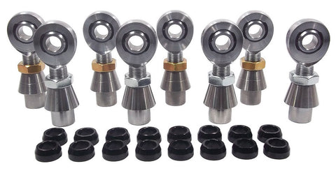 1/2 x 3/4-16 Chromoly 4 Link Kit With 1/2 Aluminum Cone Spacers, Weld-In Bungs .250 & Jam Nuts
