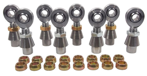1/2 x 3/4-16 Chromoly 4 Link Kit With 1/2 Steel Cone Spacers, Weld-In Bungs .250 & Jam Nuts