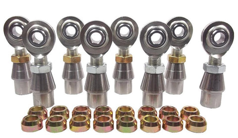 5/8 x 3/4-16 Economy 4 Link Kit With 5/8 Steel Cone Spacers, Weld-In Bungs .120 & Jam Nuts