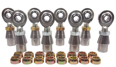 5/8 x 3/4-16 Economy 4 Link Kit With 5/8 Steel Cone Spacers, Weld-In Bungs .095 & Jam Nuts