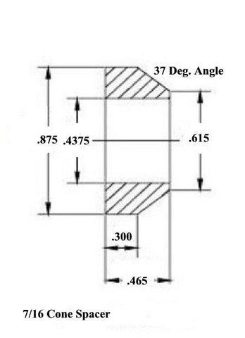 7/16 x 7/16-20 Economy 4 Link Kit With 7/16 Aluminum Cone Spacers & Jam Nuts