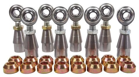 7/16 x 7/16-20 Economy 4 Link Kit With 7/16 Steel Cone Spacers, Weld-In Bungs .065 & Jam Nuts