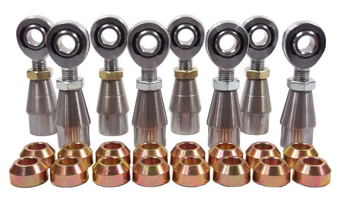 7/16 x 7/16-20 Chromoly 4 Link Kit With 7/16 Steel Cone Spacers, Weld-In Bungs .065 & Jam Nuts