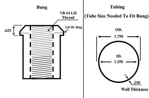 7/8 x 7/8-14 Chromoly 4 Link Kit With 7/8 To 5/8 High Misalignment Spacers, Weld-In Bungs .250 & Jam Nuts