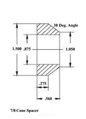 7/8 x 7/8-14 Chromoly Panhard Bar Kit With 7/8 Aluminum Cone Spacers, Weld-In Bungs .250 & Jam Nuts